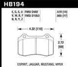 Hawk Performance DTC-80 Front Brake Pads - HB194Q.665