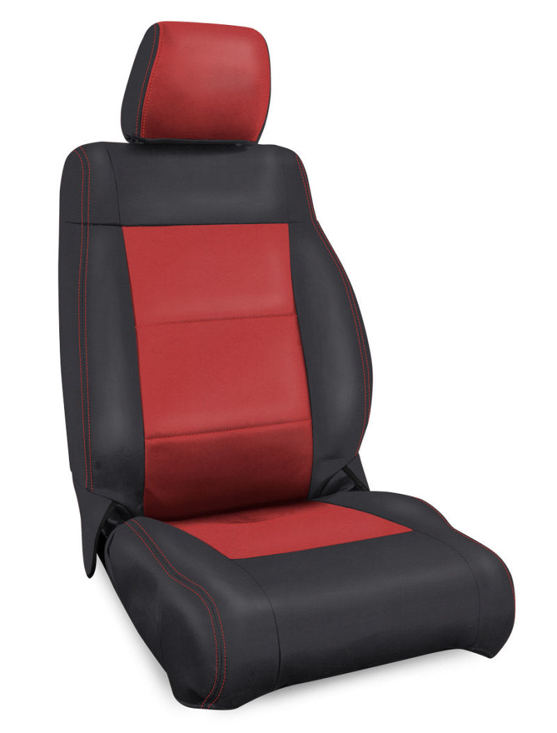 PRP 11-12 Jeep Wrangler JK Front Seat Covers/2 door or 4 door (Pair) - Black/Red B019-05