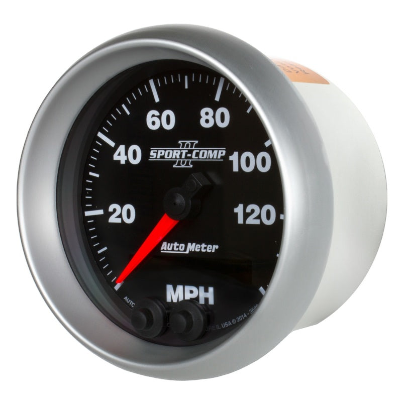 Autometer Sport-Comp II 3-3/8in 0-140MPH In-Dash Electronic GPS Programmable Speedometer 3680