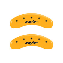 Load image into Gallery viewer, MGP 4 Caliper Covers Engraved Front &amp; Rear RT Yellow finish black ch MGP