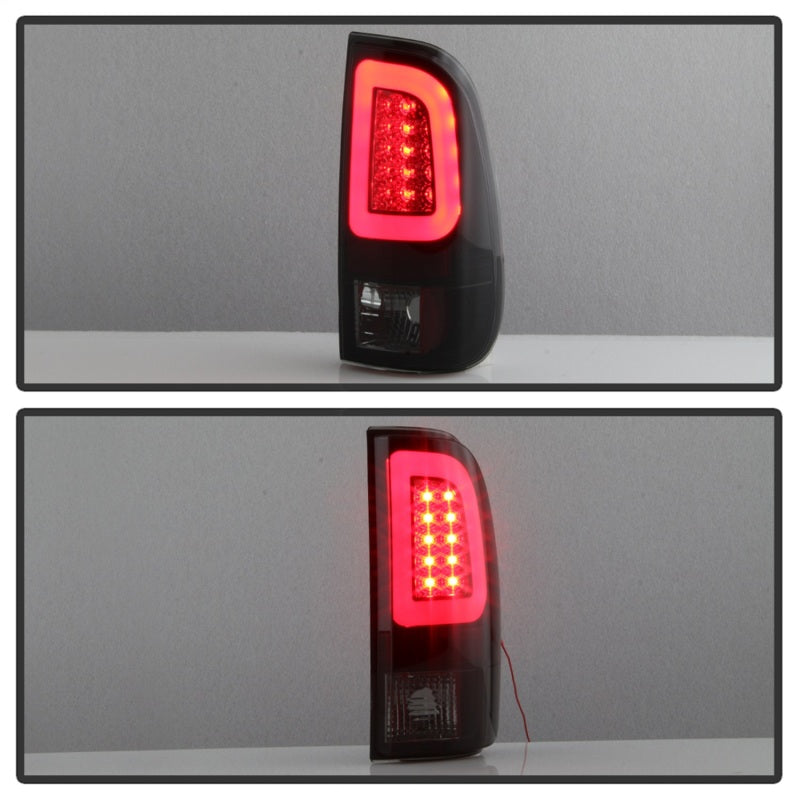 Spyder 97-03 Ford F150 Stylsd. F250 V3 Lght Bar LED Tail Lights - Blk Smk ALT-YD-FF15097V3-LBLED-BSM - eliteracefab.com