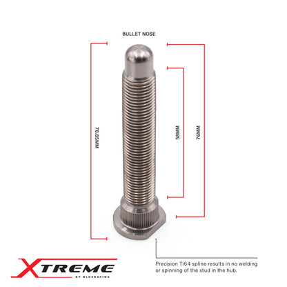 BLOX Racing Honda Xtreme Titanium Wheel Studs 12 x 1.50mm - Single BLOX Racing