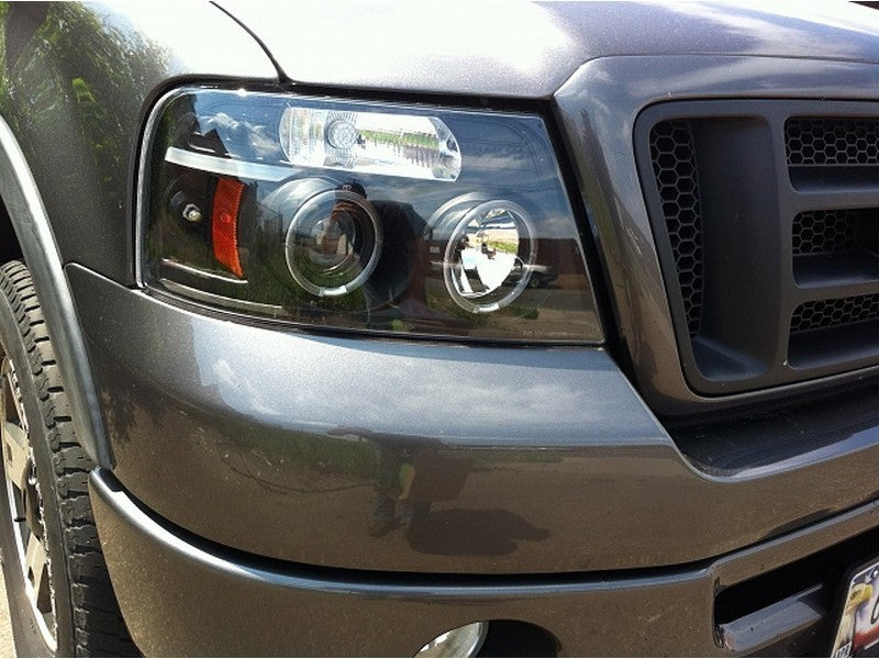 Spyder Ford F150 04-08 Projector Headlights Version 2 LED Halo LED Blk PRO-YD-FF15004-HL-G2-BK - eliteracefab.com