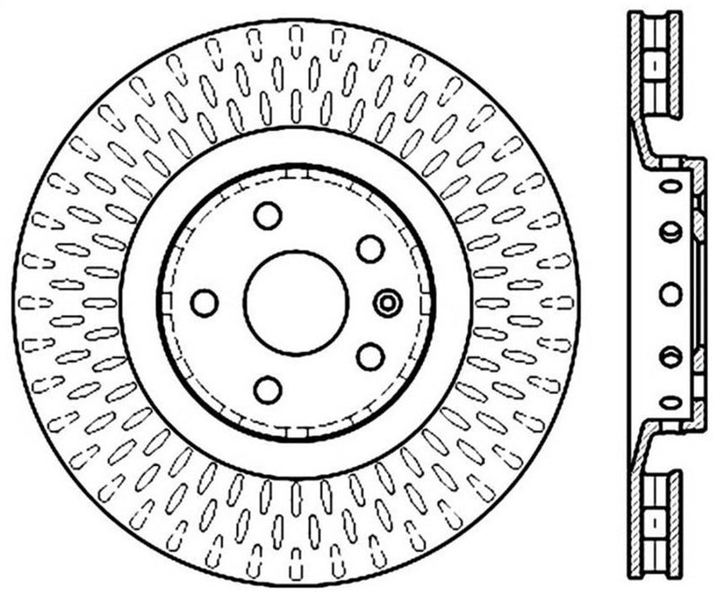 StopTech Drilled & Slotted Right Sport Brake Rotor for 2009 Cadillac CTS-V - eliteracefab.com
