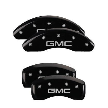 MGP 4 Caliper Covers Engraved Front & Rear GMC Black Finish Silver Char 2019 GMC Terrain MGP
