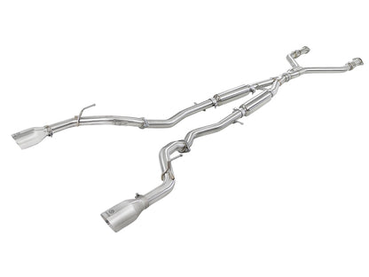 aFe Takeda 2.5in 304 SS Cat-Back Exhaust System w/ Polished Tips 16-18 Infiniti Q50 V6-3.0L (tt) aFe