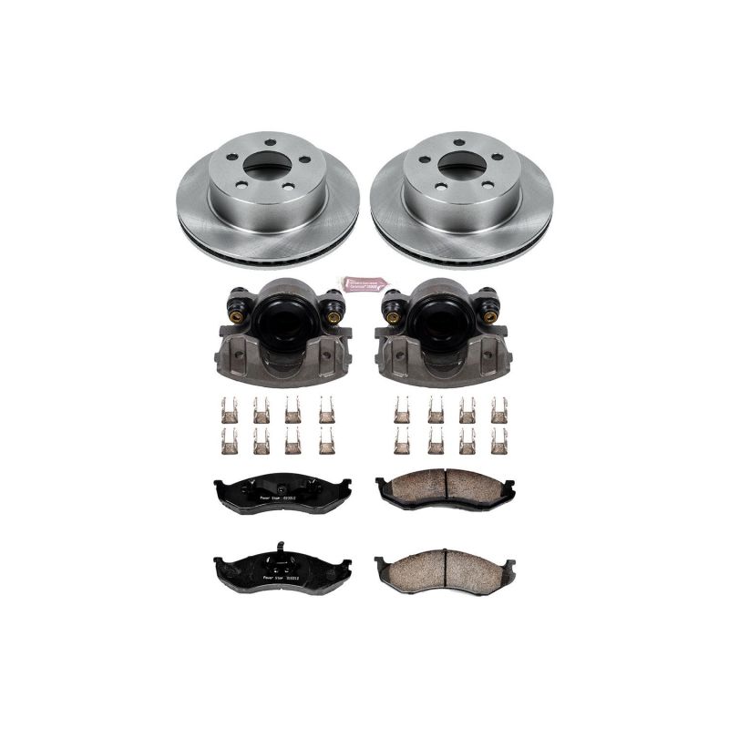 Power Stop 99-01 Jeep Cherokee Front Autospecialty Brake Kit w/Calipers - eliteracefab.com