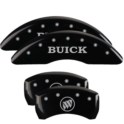 MGP 4 Caliper Covers Engraved Front Buick Rear Black Finish Silver Char 2016 Buick Regal MGP