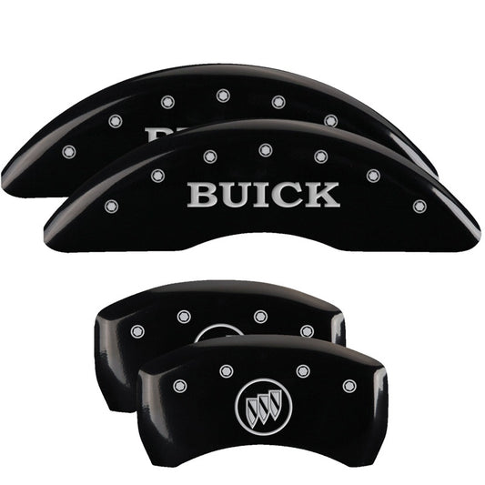 MGP 4 Caliper Covers Engraved Front Buick Rear Black Finish Silver Char 2018 Buick Enclave MGP