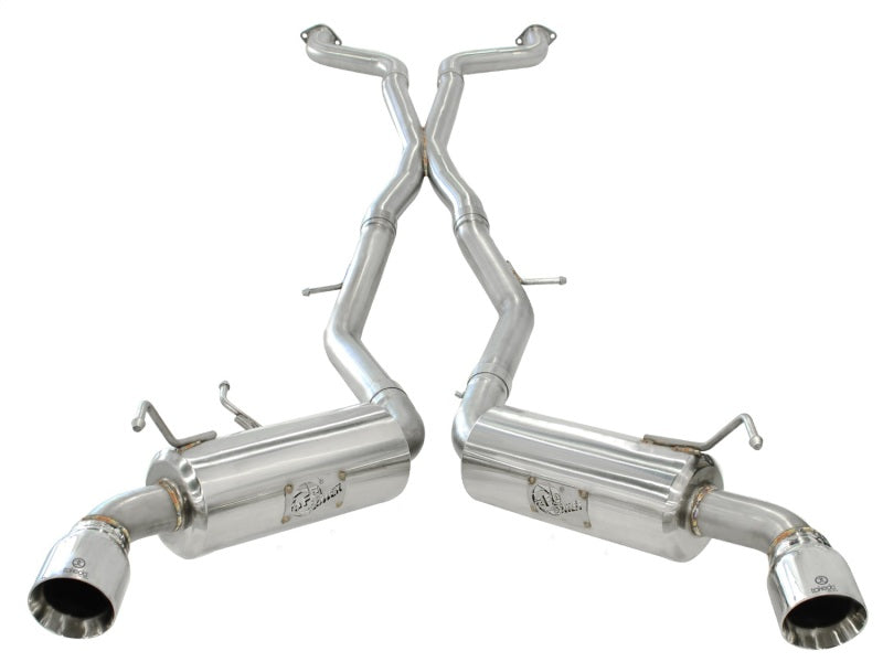 aFe Takeda 2.5inch SS Exhaust Cat-Back 09-13 Nissan 370Z V6 3.7L Polished Tips - eliteracefab.com