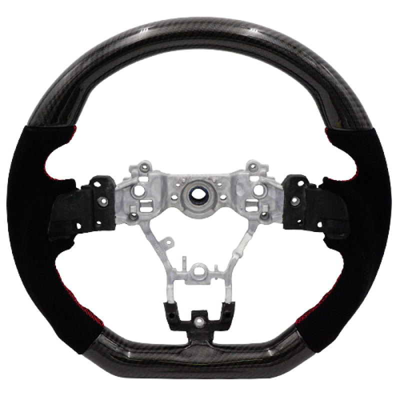 BLOX Racing 15-21 Subaru Carbon/Alcantara Steering Wheel Red Stitching BXSW-50010-R BXSW-50010-R
