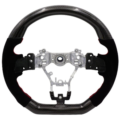BLOX Racing 15-21 Subaru Carbon/Alcantara Steering Wheel Red Stitching BXSW-50010-R BXSW-50010-R