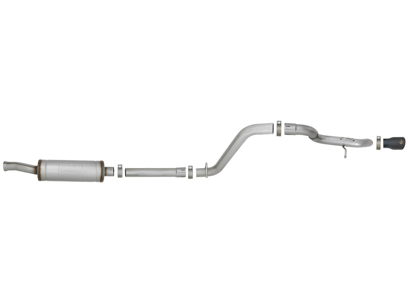 aFe MACH Force-Xp Axle-Back Hi-Tuck Exhaust System w/Black Tip 18-19 Jeep Wrangler (JL) V6 3.6L aFe