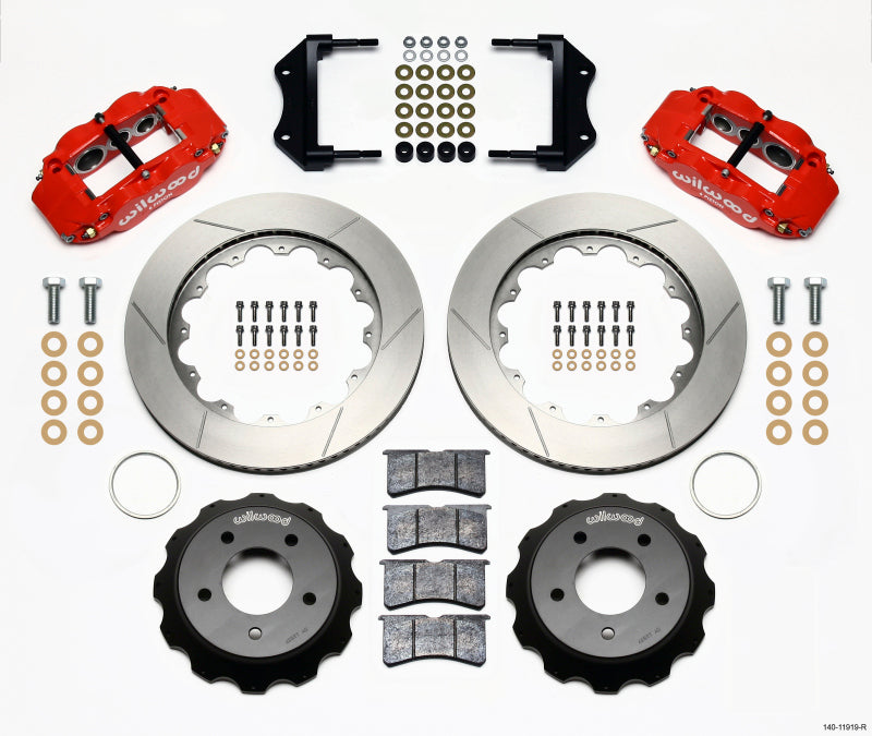 Wilwood Narrow Superlite 6R Front Hat Kit 14.00in Red 84-87 Corvette C4 Wilwood