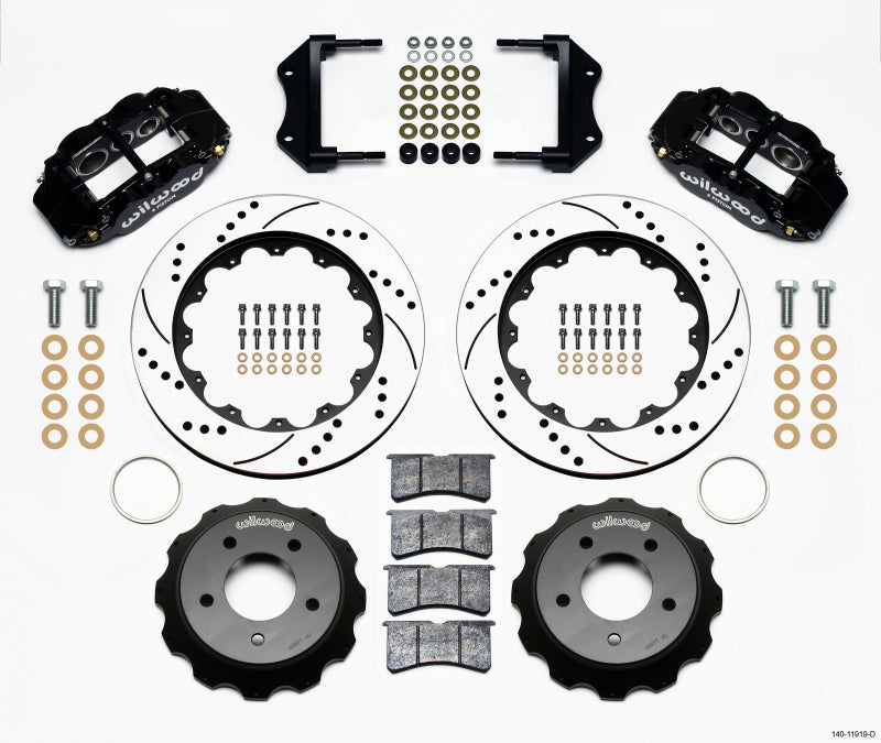 Wilwood Narrow Superlite 6R Front Hat Kit 14.00in Drilled 84-87 Corvette C4 Wilwood