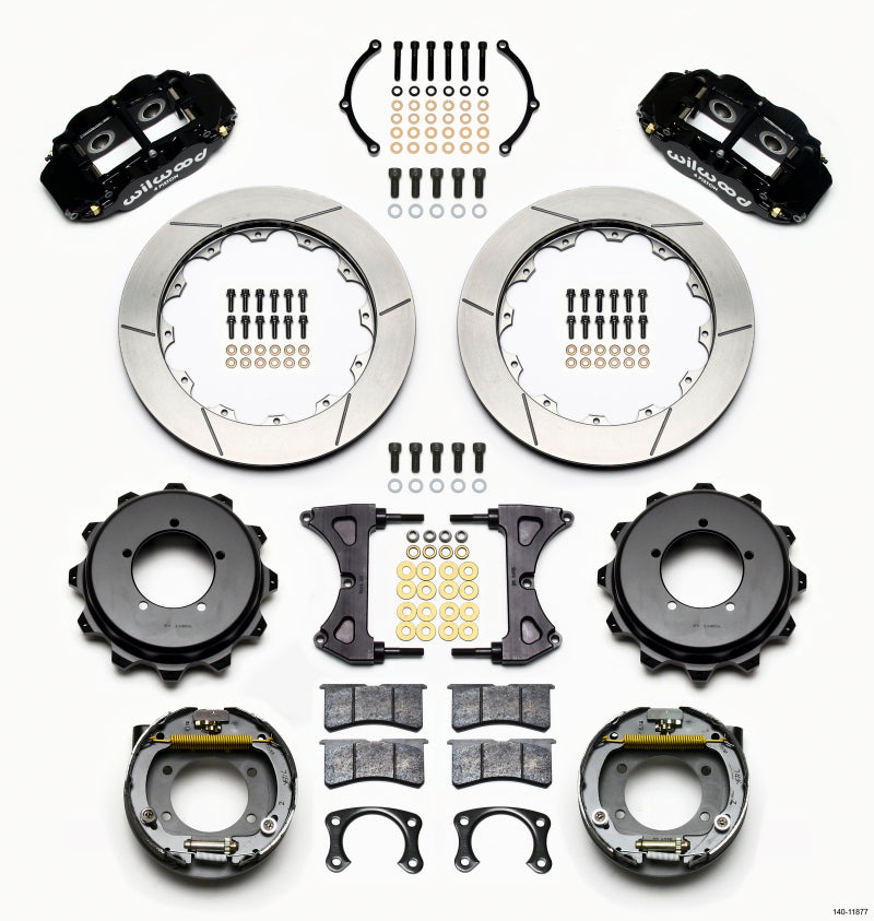 Wilwood Narrow Superlite 4R Rear Kit 12.88in Speedway Eng Floater w/ New Style End Wilwood
