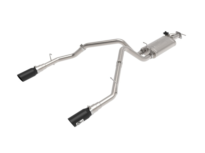 aFe Gemini XV 3in 304 SS Cat-Back Exhaust 19-21 Ram 1500 V8 5.7L Hemi w/ Black Tips - eliteracefab.com