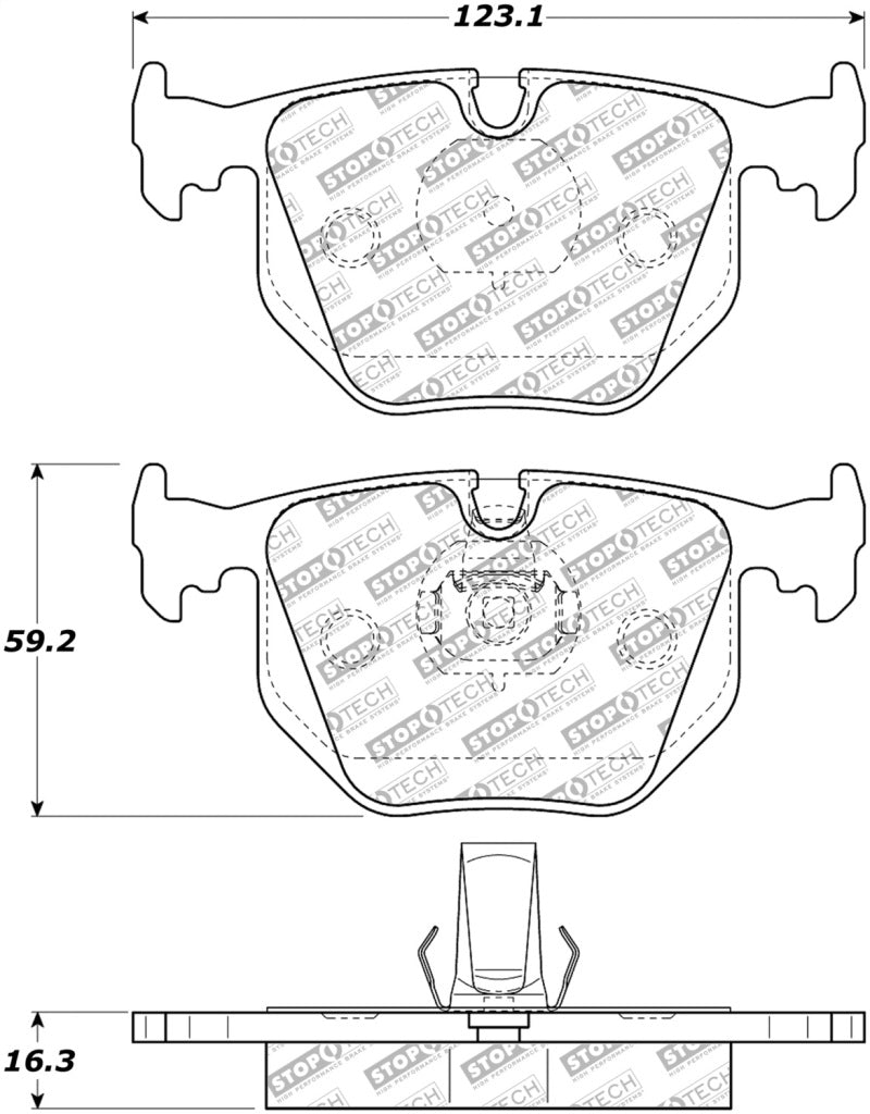 StopTech Street Select Brake Pads - Front - eliteracefab.com