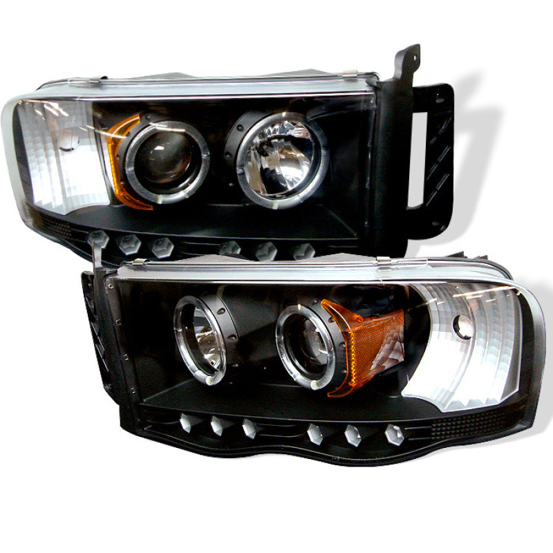 Spyder Dodge Ram 1500 02-05/Ram 2500 03-05 Projector Headlights LED Halo LED Blk PRO-YD-DR02-HL-BK - eliteracefab.com