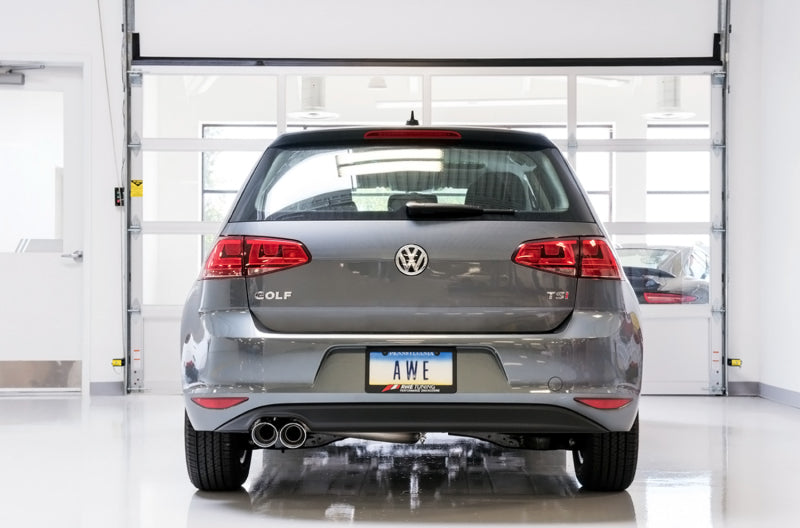 AWE Tuning VW MK7 Golf 1.8T Touring Edition Exhaust w/Chrome Silver Tips (90mm) AWE Tuning