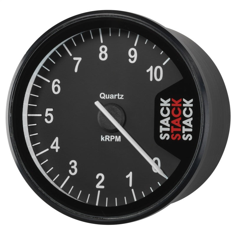 Autometer Stack Clubman Tachometer 80mm 0-10K RPM - Black - eliteracefab.com