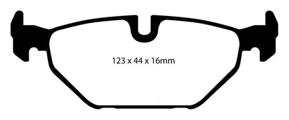 EBC 99-01 Saab 9-5 2.3 Turbo (Aero) Yellowstuff Rear Brake Pads - eliteracefab.com