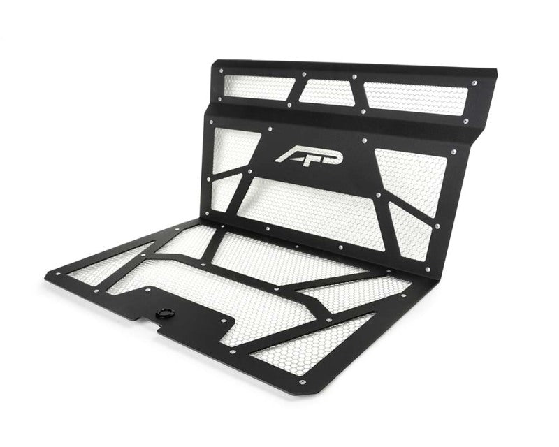 Agency Power 14-18 Polaris RZR XP 1000/XP Turbo Vented Engine Cover - Matte Black/Raw Alum. Mesh - eliteracefab.com