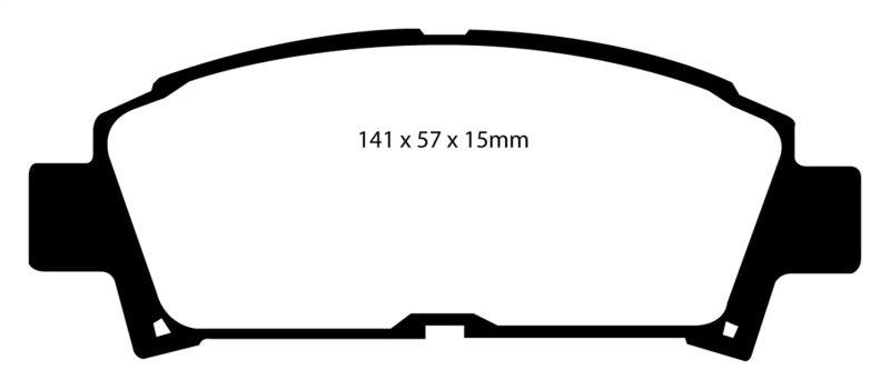 EBC 93-95 Toyota MR2 2.0 Turbo Yellowstuff Front Brake Pads - eliteracefab.com