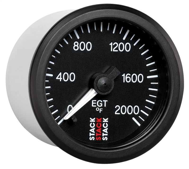 Autometer Stack 52mm 0-2000 Deg F Pro Stepper Motor Exhaust Gas Temp Gauge - Black ST3314