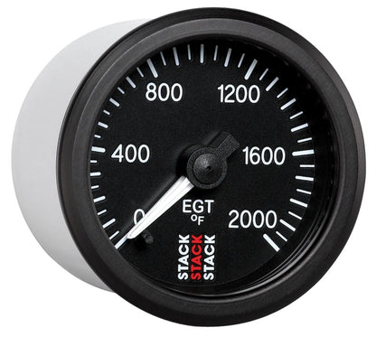 Autometer Stack 52mm 0-2000 Deg F Pro Stepper Motor Exhaust Gas Temp Gauge - Black ST3314