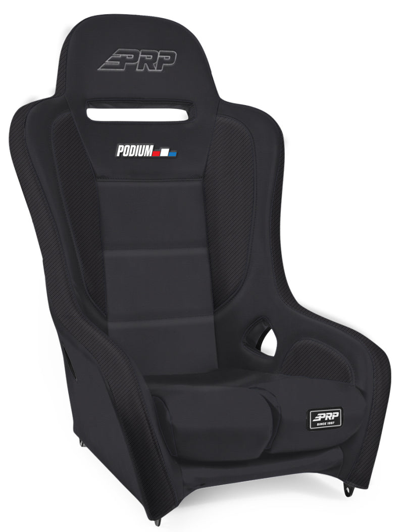 PRP Podium Elite Suspension Seat- Black Vinyl - Black A9101-201