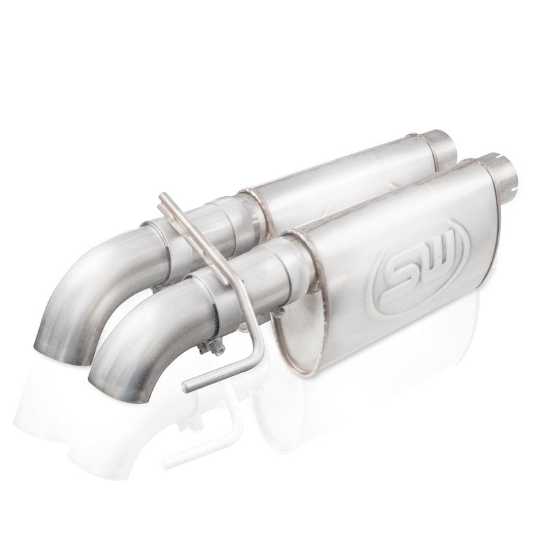 Stainless Works 2010-14 Ford Raptor 3in Exhaust Chambered Mufflers Dump Exit Stainless Works
