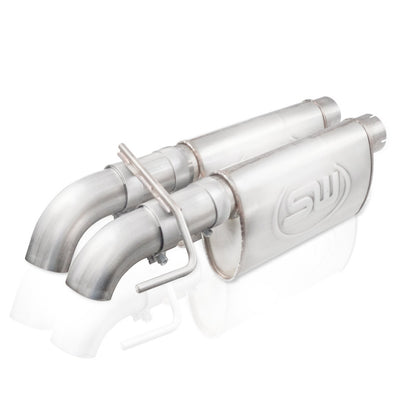 Stainless Works 2010-14 Ford Raptor 3in Exhaust Chambered Mufflers Dump Exit Stainless Works