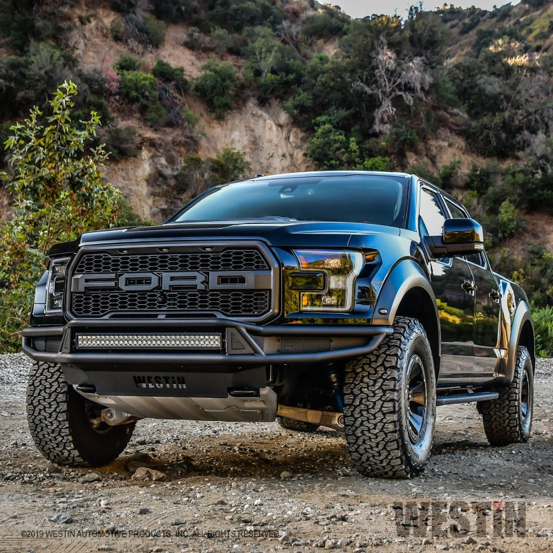 Westin 17-20 Ford F-150 Raptor Outlaw Front Bumper - Tex. Blk Westin
