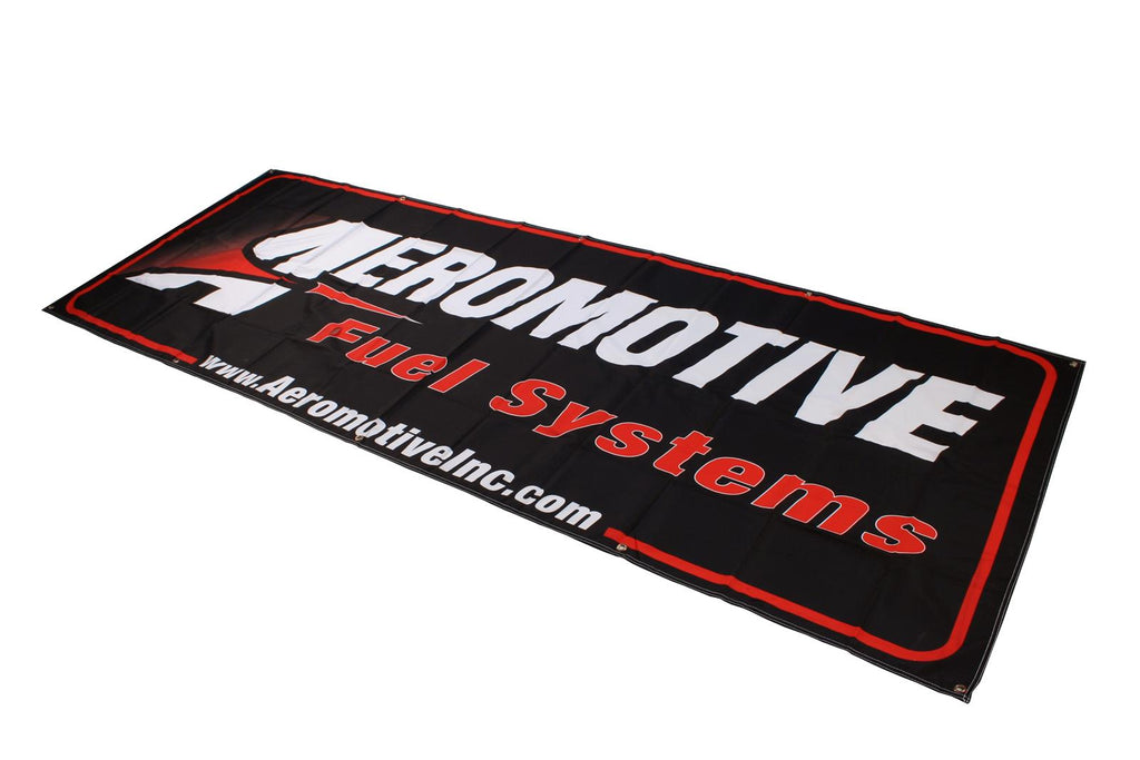 Aeromotive Banner - 32in x 92in (Black/Red) - eliteracefab.com