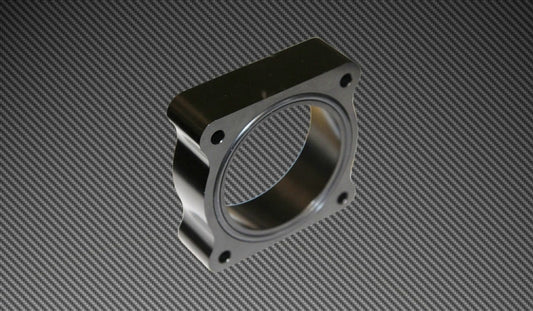 Torque Solution Throttle Body Spacer 2013 Ford Focus ST - Black - eliteracefab.com