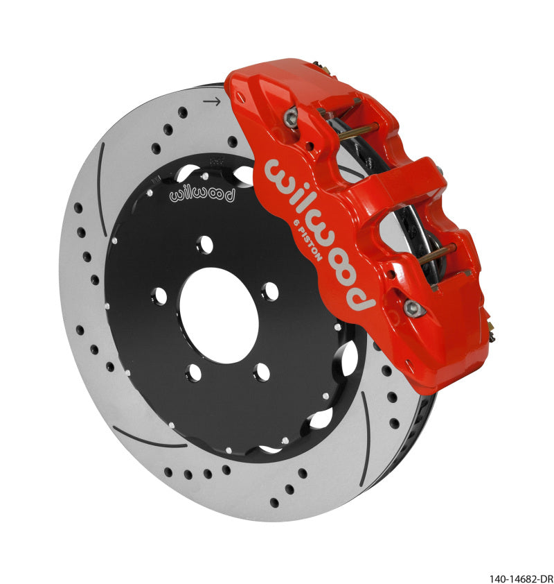 Wilwood AERO6 Front Big Brake Kit 14.00in Red 03-11 Crown Victoria Wilwood