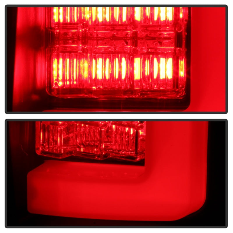 Spyder 09-14 Ford F150 V2 Light Bar LED Tail Lights - Blk Smoke (ALT-YD-FF15009V2-LBLED-BSM) - eliteracefab.com