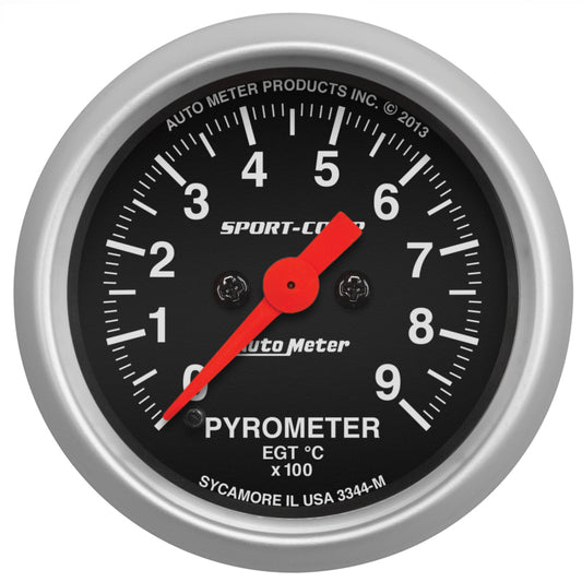 Autometer Sport-Comp 52.4mm 0-900 Deg C Electronic Pyrometer Gauge 3344-M