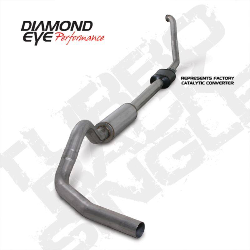 Diamond Eye KIT 4in TB SGL SS: 94-97 FORD 7.3L F250/F350 PWRSTROKE NFS W/ CARB EQUIV STDS Diamond Eye Performance