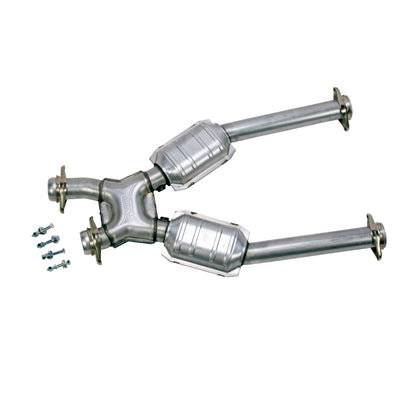 BBK 96-04 Mustang 4.6 GT / Cobra Short Mid X Pipe w Catalytic Converters 2-1/2 For Long Tube Headers - eliteracefab.com