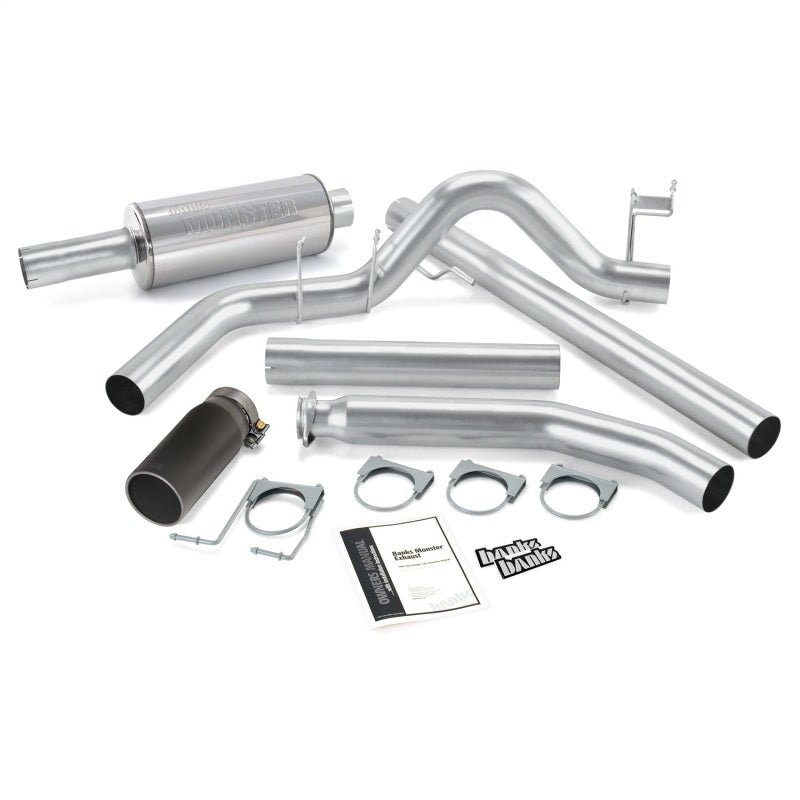 Banks Power 98-02 Dodge 5.9L Std Cab Monster Exhaust System - SS Single Exhaust w/ Black Tip Banks Power