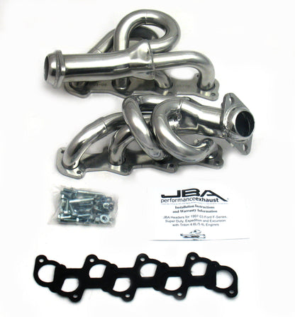 JBA 97-03 Ford F-150 4.6L 2V 1-1/2in Primary Silver Ctd Cat4Ward Header JBA