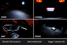 Load image into Gallery viewer, Diode Dynamics 08-15 Infiniti G37 Coupe/Convertible Interior LED Kit Cool White Stage 2