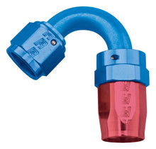 Load image into Gallery viewer, Russell Performance -12 AN Red/Blue 120 Degree Full Flow Swivel Hose End (With 1-1/8in Radius)