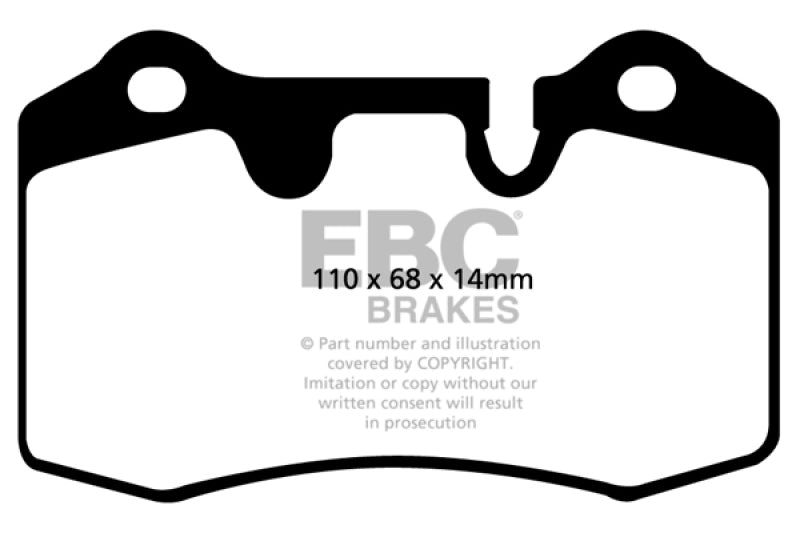 EBC 04-12 Aston Martin DB9 5.9 Yellowstuff Rear Brake Pads - eliteracefab.com