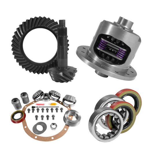 Yukon 8.875in GM 12T 3.42 Rear Ring & Pinion Install Kit 30 Spline Positraction Axle Bearings Yukon Gear & Axle