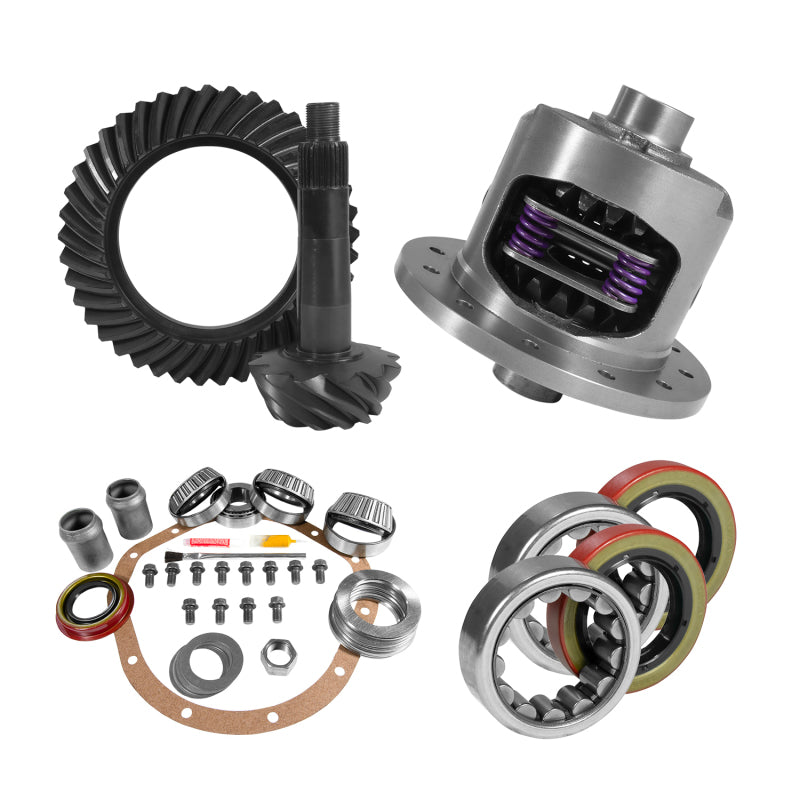 Yukon 8.875in GM 12T 3.73 Rear Ring & Pinion Install Kit 30 Spline Positraction Axle Bearings Yukon Gear & Axle