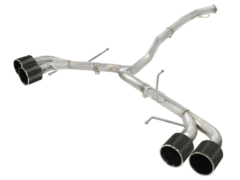 aFe Takeda 3in SS Exhaust Cat-Back 09-14 Nissan GTR V6 3.8L Carbon Fiber Tips aFe