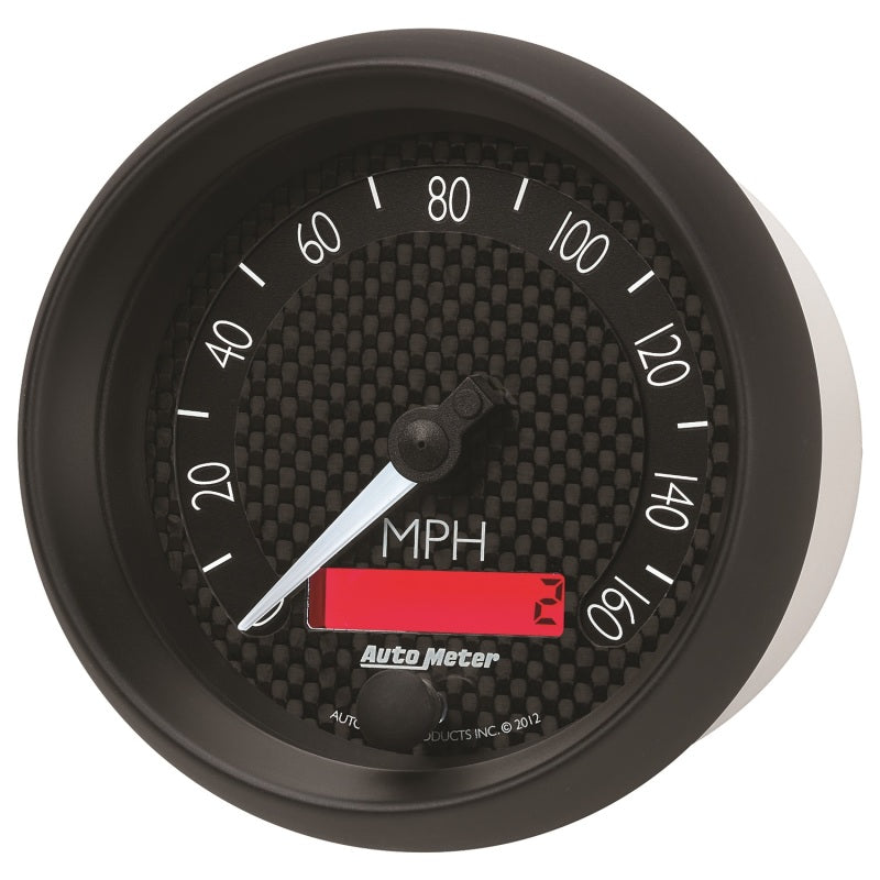 Autometer GT Series 3-3/8in In Dash 0-160 MPH Electronic Programmable Speedometer 8088